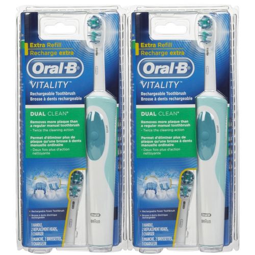  Oral B Vitality Dual Clean Rechargeable Power Toothbrush - 2 Pack