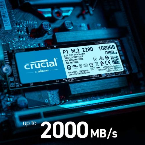  Crucial P1 500GB 3D NAND NVMe PCIe M.2 SSD - CT500P1SSD8