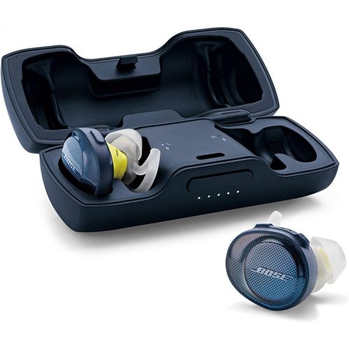 보스 Bose SoundSport Free Truly Wireless Sport Headphones - Midnight Blue  Citron