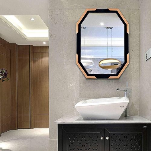  Mirrors Wall-Mounted Metal Irregular Wall European Style Stainless Steel Bathroom Dressing Table Bathroom Wall-Mounted HD Silver Gift