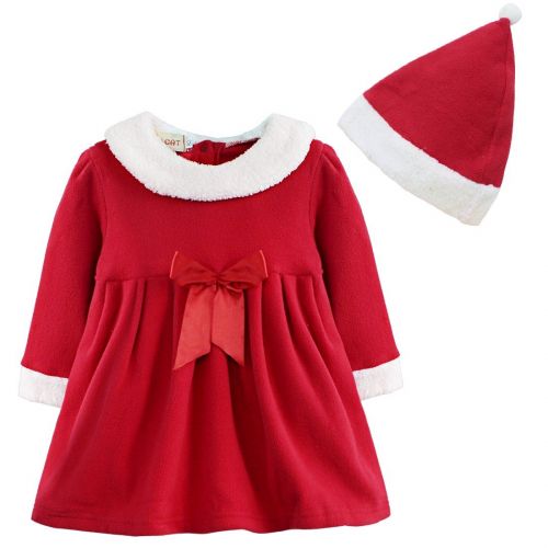  Agoky Toddler Baby Girls Christmas Santa Claus Outfit Costumes Princess Dress with Hat Set