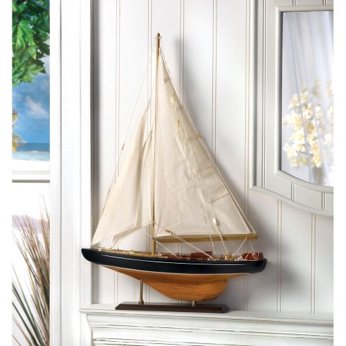  Accent Plus Wooden Model Ship, Model Wooden Sailing Ships, Bermuda Tall Ship Model Assembled (Sold by Case, Pack of 15)