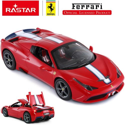 라스타 RASTAR RC Car | Radio Remote Control Car 114 Scale Ferrari 458 Special A, Model Toy Car for Kids, Auto Open & Close, Red