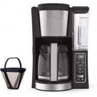 Ninja 12-Cup Programmable Coffee Maker with Classic and Rich Brews, 60 oz. Water Reservoir, and Thermal Flavor Extraction (CE201), BlackStainless Steel