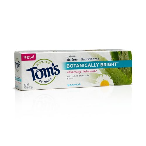  Toms of Maine 683214 SLS-Free Botanically Bright Toothpaste, Spearmint, 4.7 Ounce, 24 Count