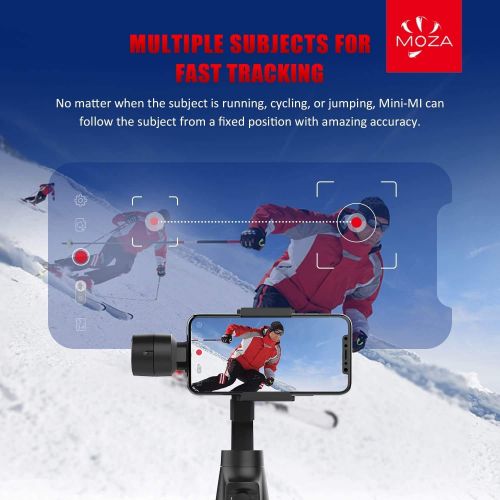  Moza Mini-MI 3-Axis Smartphone Gimbal Stabilizer Wireless Phone Charging Multiple Subjects Detection 360° Rotation Inception Mode Stunning Motion Timelapse for iPhone X 8 7 Plus 6