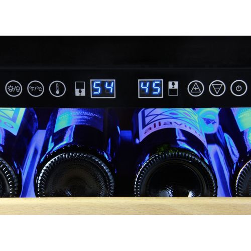  Allavino FlexCount Classic Series 172 Bottle Dual-Zone Wine Refrigerator Right Hinge Stainless Steel