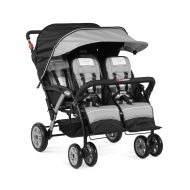 Foundations Infant Toddler Sport Splash 4 Passenger Quad Stroller - Red