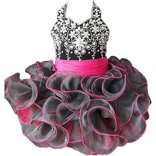  Beiji Cupcakes Small Girls Sequins Toddlers Princess Short Pageant Dress