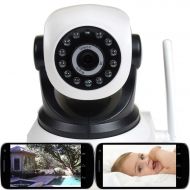 VideoSecu Wireless IP Baby Monitor Video Day Night Vision Security Camera with Pan Tilt Wi-Fi for iPhone, iPad, Android Phone or PC Remote View IPP105W 1U2