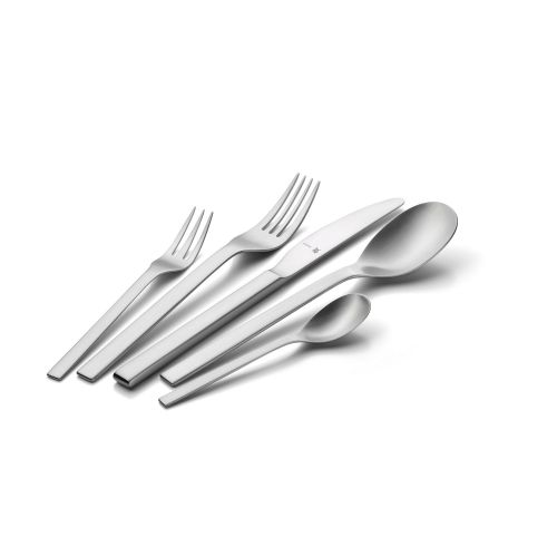 더블유엠에프 WMF Cromargan Protect Cutlery Set 60Pieces for 12People Linum with Monobloc Knives Stainless Steel Matt Extremely Scratch Resistant Dishwasher Safe