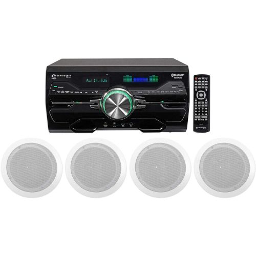 Technical Pro DV4000 4000w Home Theater DVD Receiver+(4) 6.5 Ceiling Speakers