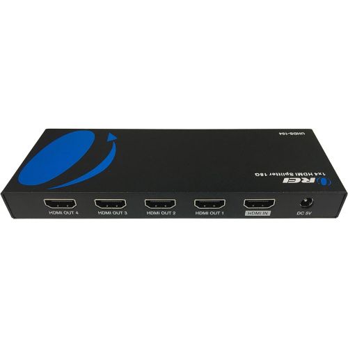  [아마존 핫딜] Orei UltraHD 4K @ 60 Hz 1 X 4 HDMI Splitter 1 in 4 Out 4 Port 4: 8-Bit - HDMI 2.0, HDCP 2.18 Gbps