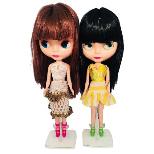  Yongqin Bjd Girl Doll Big Eyes 4 Color Changing,12 Inch Customized Dolls with Long Wigs Clothes Set,Compatible with Blythe ICY Dolly