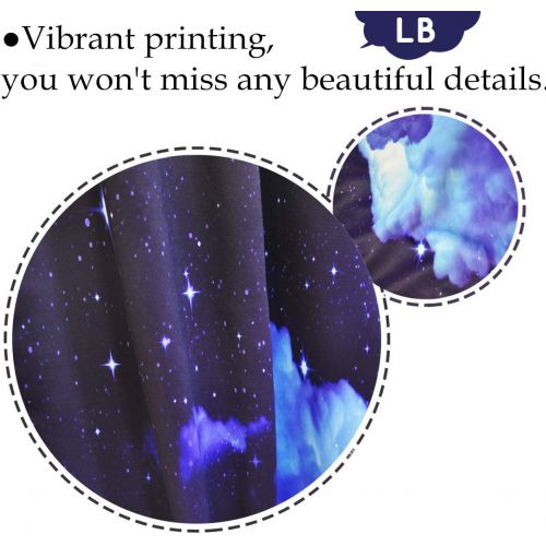  LB 3D Blackout Curtains for Bedroom and Living Room, with Digital Print Image of Peaceful Forest and Vibrant Waterfall 55X65 Inches (2 Panels Size)
