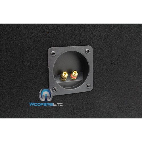  Absolute USA PSEB12BK Single 12-Inch Ported Subwoofer Enclosure with Black High Gloss Face Board and Black Carpet