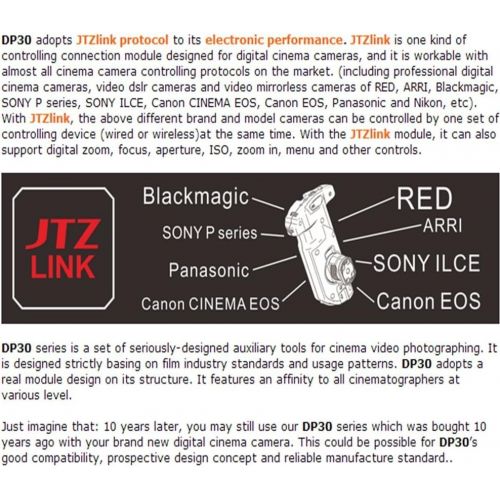  JTZ DP30 15mm Rail Base Plate + Electtronic Top Handle + Electronic Hand Grip Rig for Blackmagic URSA Mini (Support Zoom,Focus,REC StartStop,IRIS,etc)