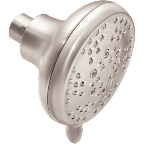  Moen 26500SRN Refresh 5 Fucntion Shower Head With 2.5 GPM High Pressure Flow Rate, Brushed Nickel