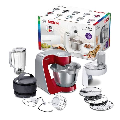  Bosch MUM58020 Food Processor CreationLine 1000 W, 3.9 L Stainless Steel Mixing Bowl, 3D Mixing System, 7 Settings