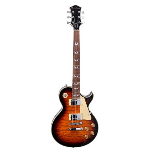 스펙트럼 Ashley Entertainment 6 String Spectrum AIL 88M Vintage Series LP Style Full Size Electric Guitar, Quilted Maple