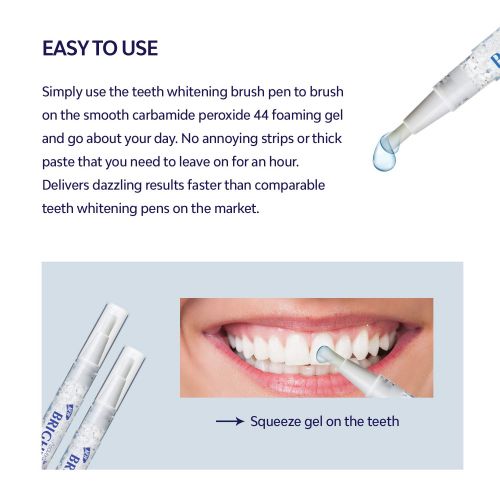  [아마존 핫딜] [아마존핫딜]AsaVea Teeth Whitening Pen, 2 pens, More Than 20 Uses, Effective, Painless, No Sensitivity, Travel Friendly, Easy to Use, Beautiful White Smile, Natural Mint Flavor