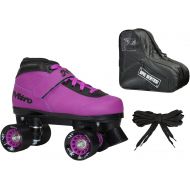 Epic Skates New! Epic Nitro Turbo Purple IndoorOutdoor Quad Roller Speed Skates Bundle (Mens 6)