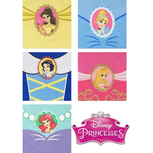 디즈니 Disney Princess Baby Girls 5 Pack Bodysuits Belle Cinderella Snow White Aurora