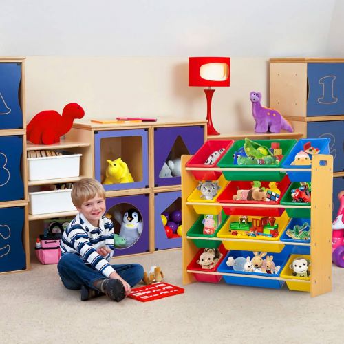  BestMassage Kids Toy Storage Box Playroom Bedroom Shelf Drawer Toy Storage Organizers with Bins