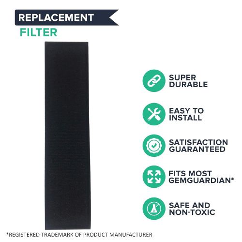  Crucial Ai Replacement Air Purifier Filter Compatible With Germ Guardian Part # FLT5000,FLT5111 & Models AC5000E,AC5250PT,AC5300B,AC5350W,AC5350B Rectangle Filters For Home, Office
