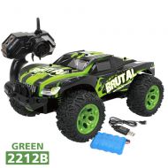 Gbell 1:12 Off-Road RC Monster Truck Car Vehicle - 2WD 2.4G Remote Control High Speed RTR RC Car Buggy Toy Birthday for Boys Kids 8-15 Years Old (Yellow)