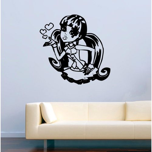  USA Decals4You Monster High Vinyl Wall Decals Cartoon Decor for Childrens Rooms Vinyl Sticker Murals MK4303