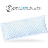 [아마존 핫딜] Nestl Bedding Heat and Moisture Reducing Ice Silk and Gel Infused Memory Foam Pillow - Body - 1 Pack