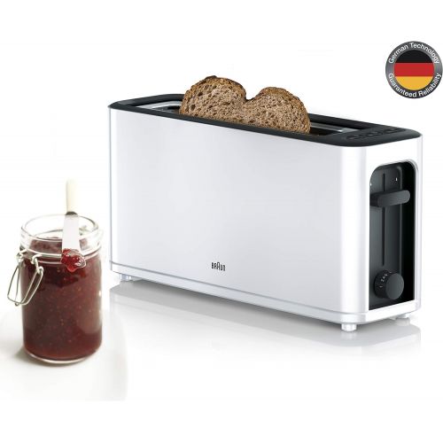 브라운 Braun HT3100WH Toaster 1 Schlitz mit 7 Braunungsstufen, weiss, 1000