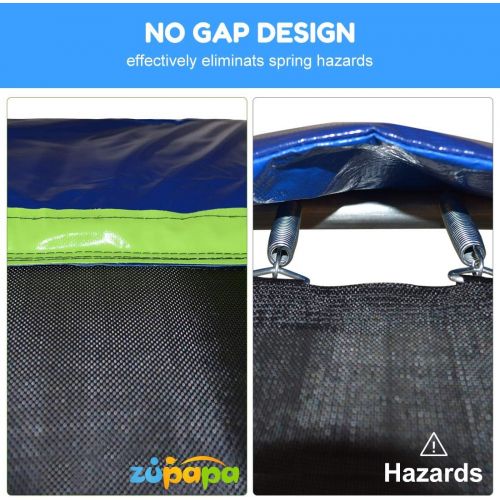  Zupapa Kids Trampoline, TUV Approved Trampoline 10ft, with Safety Enclosure Net, Heavy Duty Indoor Outdoor Round Trampoline for Kids