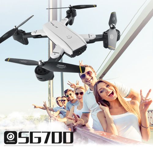  DICPOLIA SG700 Quadcopter Drone 2.4Ghz 4 CH 360° Hold WiFi 2.0MP Optical Flow Dual Camera,Airplane Remote Control Outdoor Racing Controllers Helicopters 4 Channnel Planes For Kids Adults La