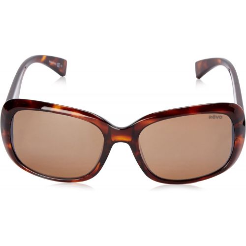  Revo Paxton RE 1039 02 BR Polarized Rectangular Sunglasses, Tortoise Terra, 56 mm