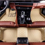 VENMAT Car Floor Mats Tailored for Ford Explorer 7-Seats 2006-2015 Auto Foot Carpets Faux Leather All Weather Full Surrounded Anti Slip 3D Car Liner Rugs (Beige)