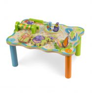 Melissa & Doug First Play Jungle Wooden Activity Table, Baby and Toddler Toy, Sturdy Wooden Construction, Helps Develop Fine Motor Skills, 12” H x 11” W x 17” L