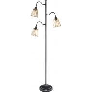 Catalina Lighting Catalina 19141-000 3-Way 69-Inch 3-Light Track Tree Floor Lamp with Metal Open Cage Shades