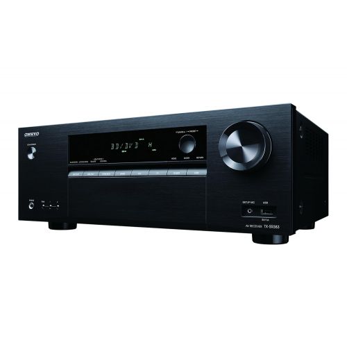 온쿄 Onkyo Surround Sound Audio & Video Component Receiver Black (TX-SR383)
