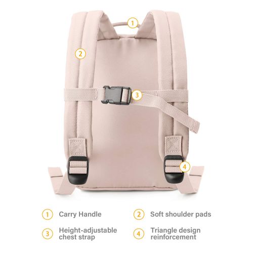  Mommore mommore Fashion Toddler Backpack Travel Kids Backpack with Small Toddler Leash, Pink