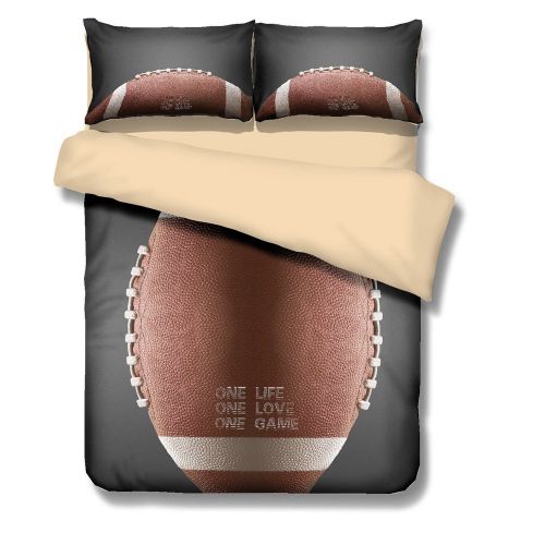  Mangogo American Fantastic Rugby American Football Design,Kids Boys Bedroom Comforter Cover Bedding Set with Pillowcases No Comforter Duvet Cover Sports Themed Bedding Twin Size