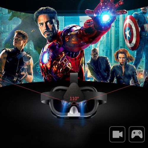  EGCLJ Virtual Reality Headset Glasses 3D Glasseswith Adjustable Lens and Comfortable Strap VR Movies and Games Compatible with 4.0-6.0 Smartphones
