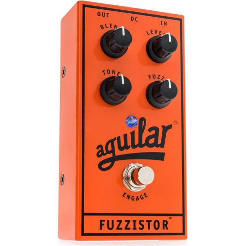  Aguilar Fuzzistor Bass Fuzz Pedal w/ 2 Patch Cables: Musical Instruments