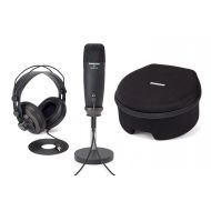 Samson Technologies Samson C01U PRO Titanium PACK Digital Recording and Podcasting Pack with SR850 Studio Monitoring Headphones (Black)