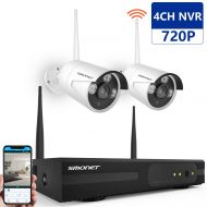 /Security Camera System Wireless Outdoor,SMONET 8CH 960P Wireless Video Security Camera System(2TB Hard Drive Pre-Installed),8pcs 1.3MP Wireless IP Cameras,P2P,Free APP,65ft Night V