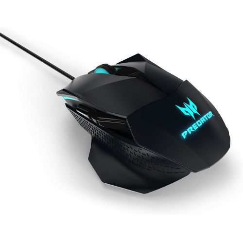 에이서 Acer Predator Cestus 500 RGB Gaming Mouse  Dual Omron switches 70M Click Lifetime, Customizable ambidextrous and Ergonomic Design, On Board Memory and programmable Buttons