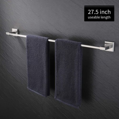 Kes 4-Piece Bathroom Accessory Set No Drill Glue RUSTPROOF Without Drilling Screw Free Wall Mount Polished SUS 304 Stainless Steel, LA240DG-42