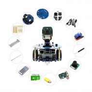 CQRobot Alphabot2 Robot Building Kit For Raspberry Pi 3 Model B, Includes RPi 3 B, Alphabot2-Base Substrate, Alphabot2-Pi Adapter Board and Camera, Achieves Obstacle Avoidance, Tracking, V