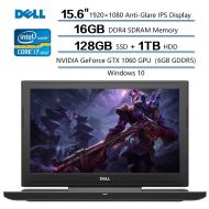 Dell Inspiron 15 Notebook, 15.6 FHD Anti-Glare IPS Display, Intel Core I7-7700 (up to 3.8GHz), 16GB DDR4 SDRAM, 1TB HDD+128GB SSD, NVIDIA GeForce GTX 1060 GPU, Windows 10